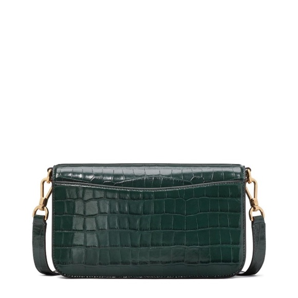 NWT Kate Spade Dakota Croc Embossed Leather Medium Convertible Shoulder Bag - Picture 2 of 5